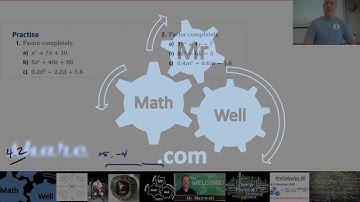 PC 20 4.2 #1,2 HW factoring quadratics