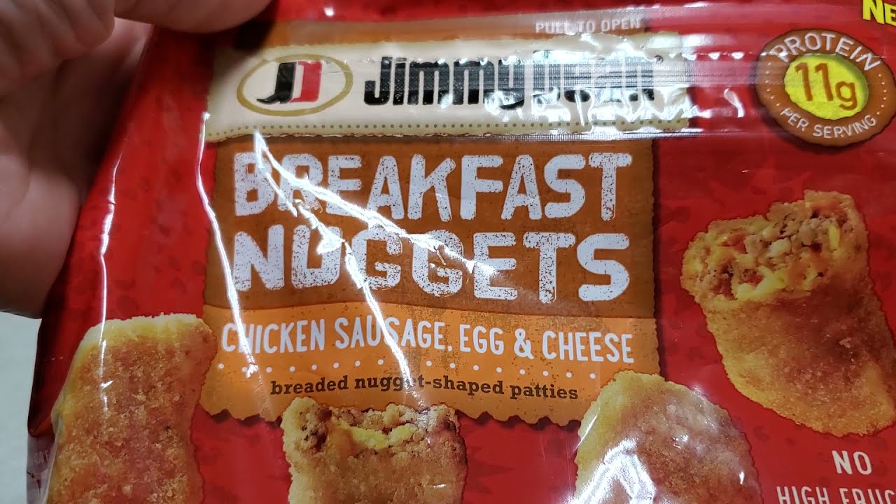 new Jimmy Dean breakfast nuggets chicken sausage, egg, and cheese