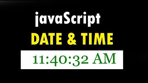 How to Add  a JavaScript Time to your web page