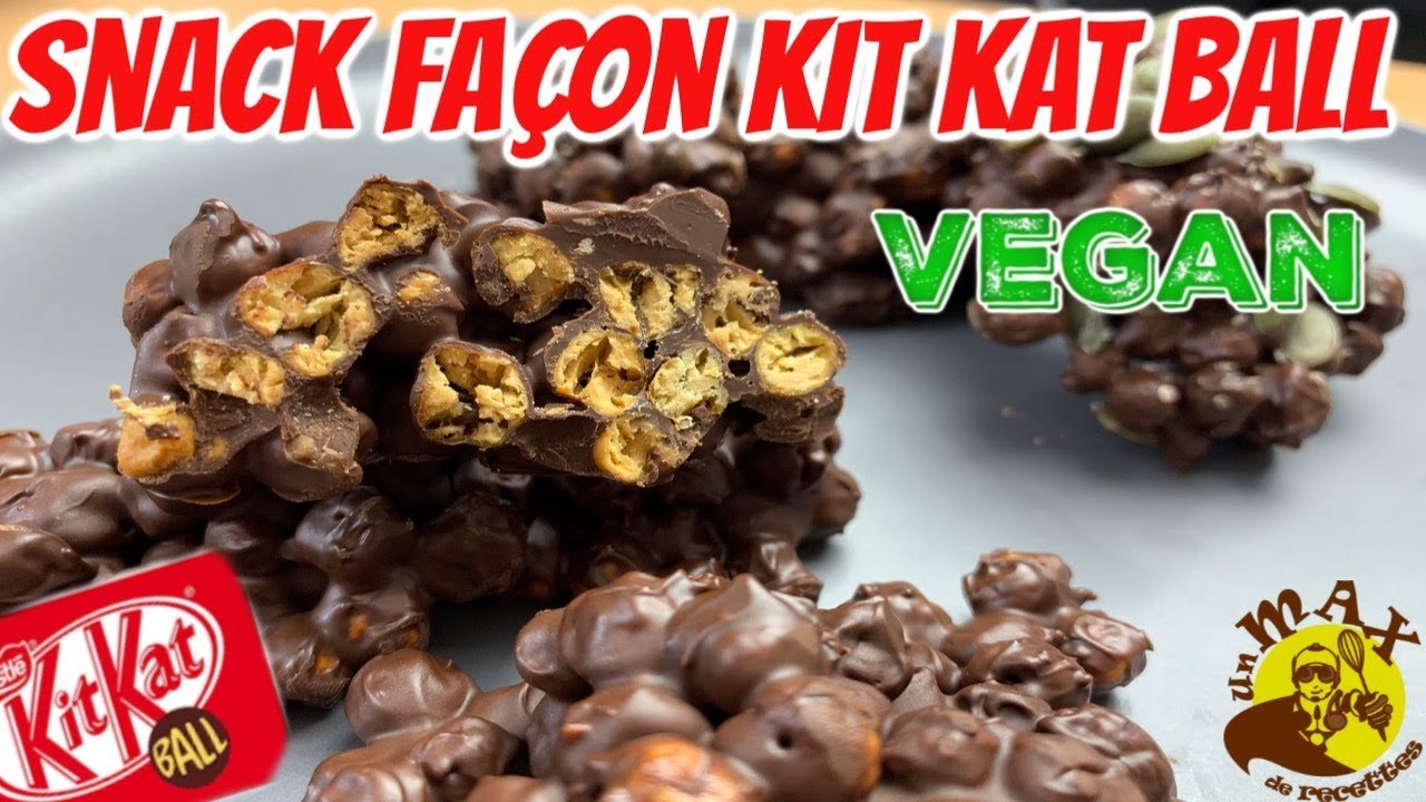 KIT KAT BALL VEGAN! AVEC SEULEMENT 2 INGRÉDIENTS!!! PROTÉINÉ & HEALTHY  recette simple et rapide 