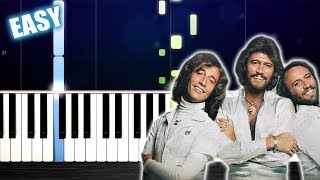 Bee Gees - Stayin' Alive - EASY Piano Tutorial by PlutaX chords