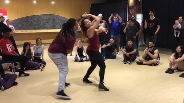 Val and Vanessa Canada Zouk Congress 2019 after class demo