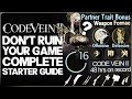 Code Vein 2 - Ultimate Starter Guide &amp; 27 IMPORTANT Tips - Best Early Build, Weapon, Unlocks &amp; More!