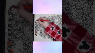 #shorts Relaxing Colouring - Enchanted Forest by Johanna Basford - Front Gate Left Side Speed Art