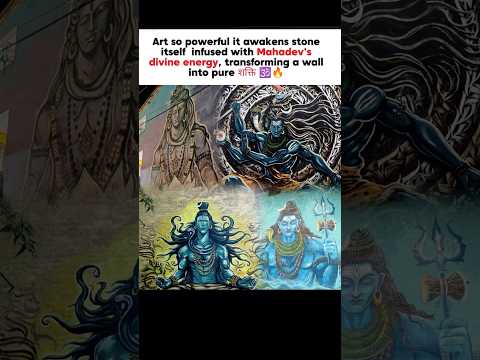 Mahadev's divine energy, transforming a wall into pure शक्ति🚩🕉️