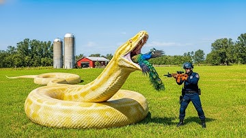 Brave Heroes Save Innocent Peacock from Giant Python’s Attack