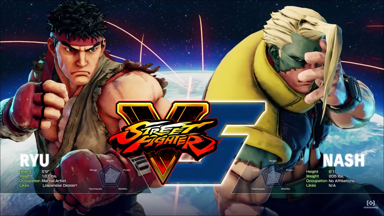 Street Fighter 5 Ryu Vs Nash Youtube