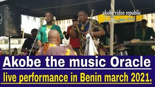 Akobe the music Oracle live performance in Benin march 2021.