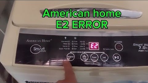 American home automatic washing E2 ERROR #washingmachinerepair #automaticwashingmachine