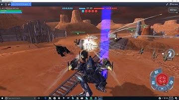 War Robots - Guarding a Beacon against a Netcode hack cheat player.