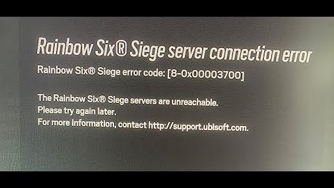 How to fix Rainbow six siege error code 8-0x00001300
