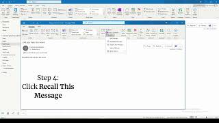 how to recall an e-mail in outlook