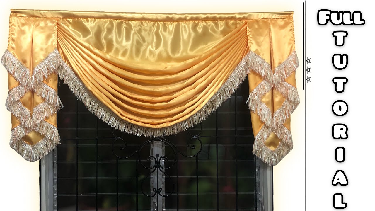 Diy Swag Curtain With Ties How To