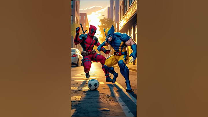 Deadpool and Wolverine playing ball on the street⚽️ #actionfigures #superhero #deadpool #wolverine