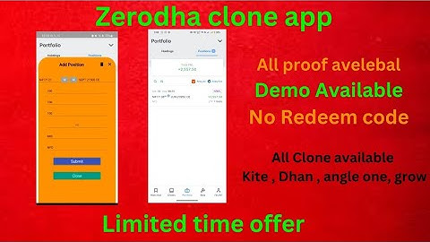 Zerodha Clone App | Zerodha Clone Redeem Code Free | Zerodha Clone Apk Download Link | Kite Clone 🔥🔥