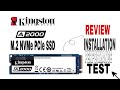 Kingston A2000 M.2 NVMe PCIe SSD  250GB | REVIEW INSTALLATION PERFORMANCE TEST