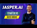 Jasperai boss mode vs starter comparing features  pricing plans