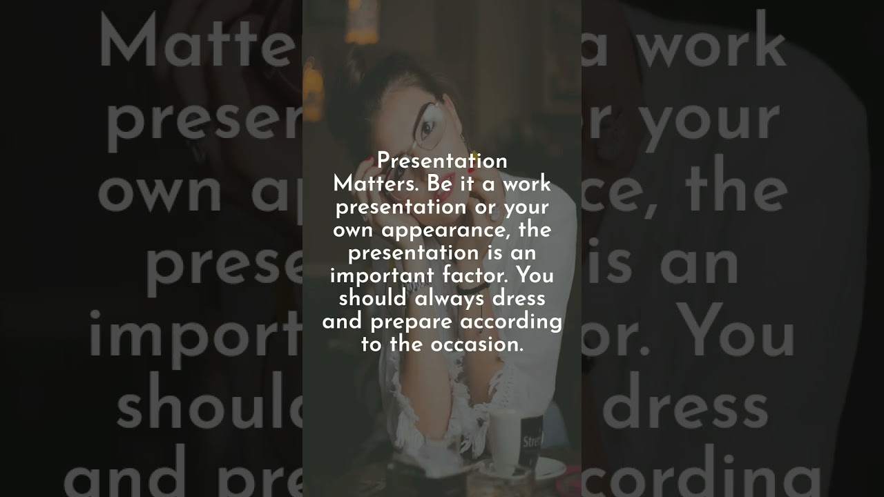 Presentation Matters. 