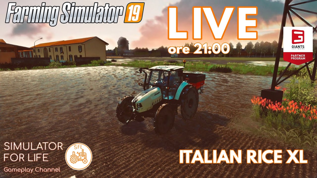 TORNIAMO A LAVORARE SULLA ITALIAN RICE XL - FARMING SIMULATOR 19 LIVE ITA