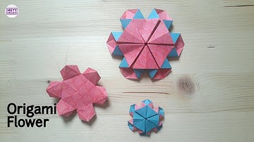 Origami Hexagon Flower Tutorial