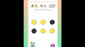 Brain Test Daily levels :Day 30 #Light all of the bulbs- Can You Solve This?#braintest #game #tricky