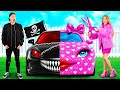 ピンクの車と黒い車のチャレンジ | クールなクリエイティブハック PaRaRa Challenge