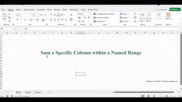 How to Sum Specific Row or Column in Named Range in Excel