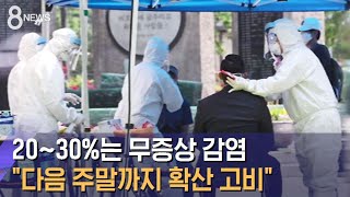 20~30%는 무증상 감염…"다음 주말까지 확산 고비" / SBS