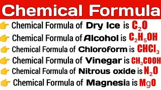 Chemical Formula || Science GK || Chemistry GK Questions And Answers || Science GK in English