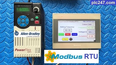 Weintek MT8071iE "Modbus RTU" PowerFlex 525 VFD