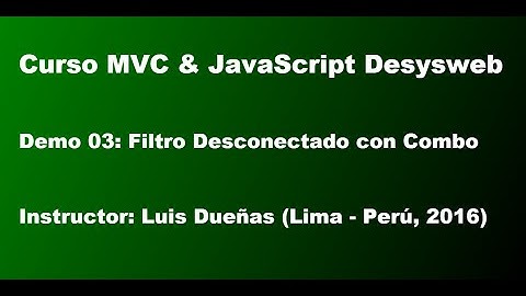 Curso MVC & JavaScript Desysweb - Demo 03