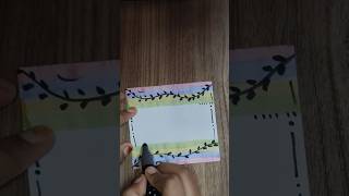 easy border design for notes Sadaf Art's 🩷 #yt #art