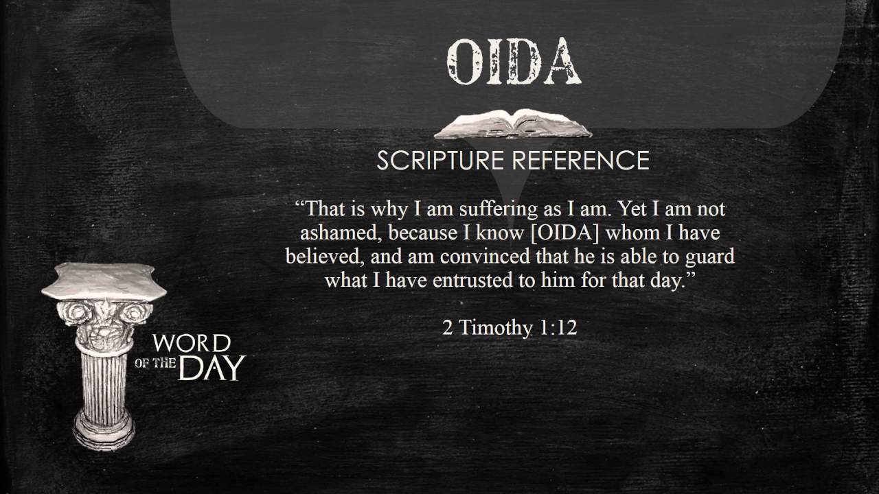 Greek Word of the Day   oida