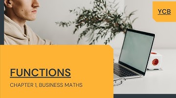 FUNCTIONS || CHAPTER 1 || BUSINESS MATHS || 5TH SEM || CU. B.COM