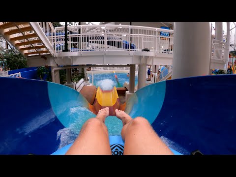 Slideboarding World Waterpark Waterslide POV, West Edmonton Mall, Edmonton, AB