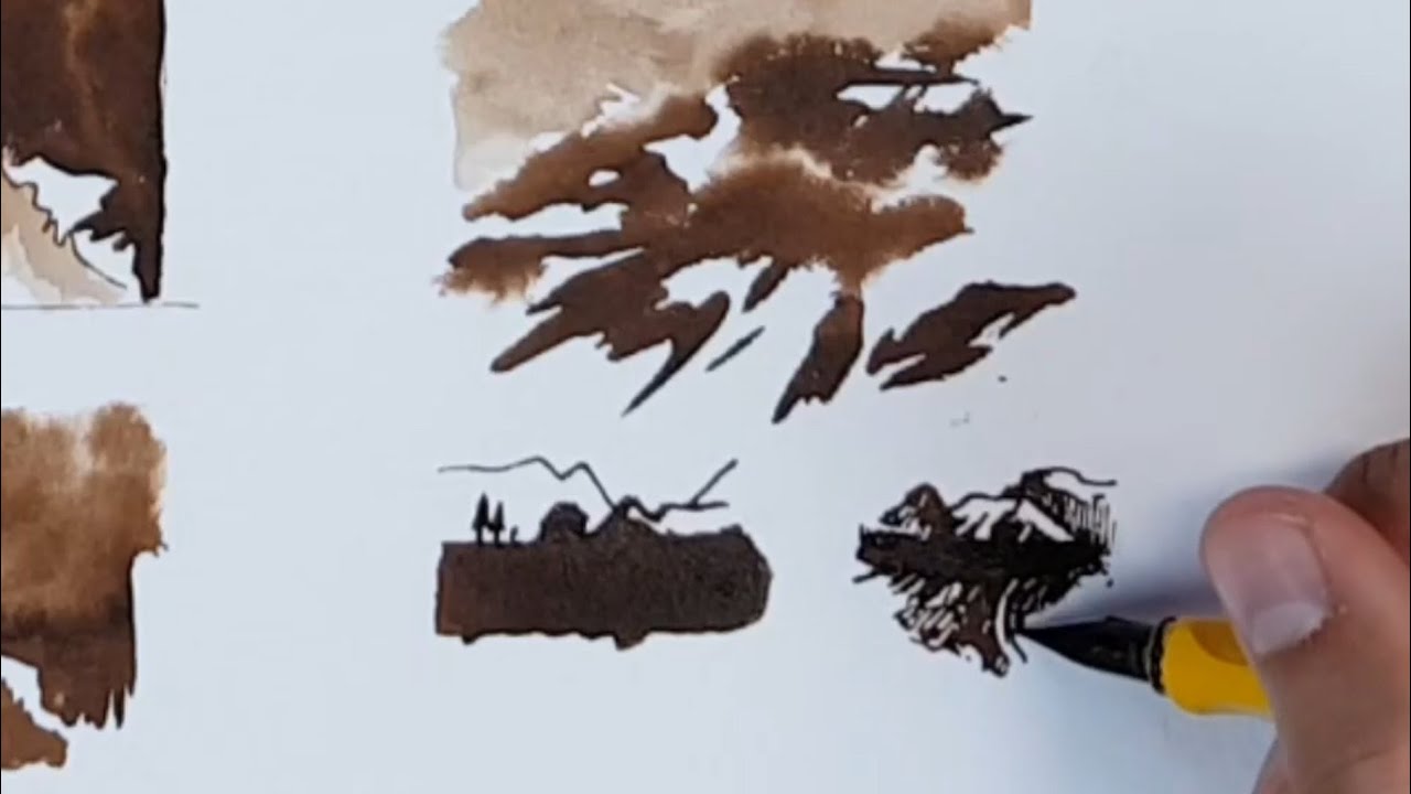 Le dessin à l'encre le plus FACILE - YouTube