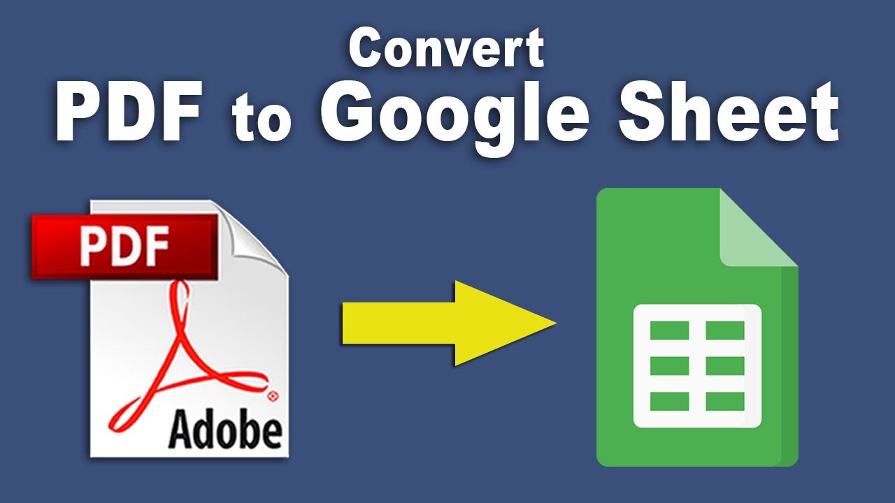 Can you convert a PDF to Google Sheets?