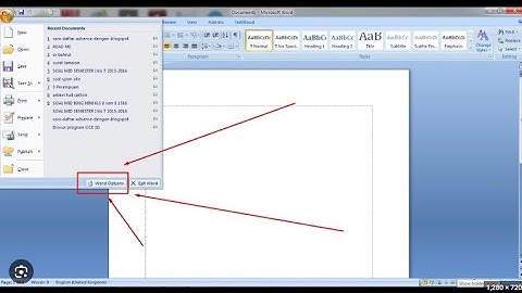 How to Show up Margin Line in Microsoft Office Word 2007