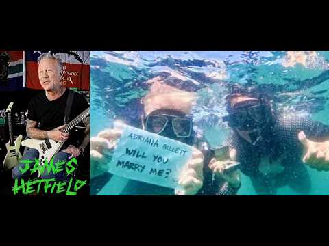 Metallica's James Hetfield proposes underwater!