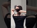 15 Sec Lazy Airy Low Bun Tutorial For Handicapped Girls | Sheer Black Tulle Bow Scrunchie #hairstyle