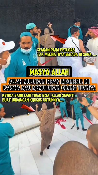 Allahu Akbar‼️Detik2 Mbak Indonesia jadi tamu khusus Allah🥹 #allahuakbar #muslim #hajaraswad #islam