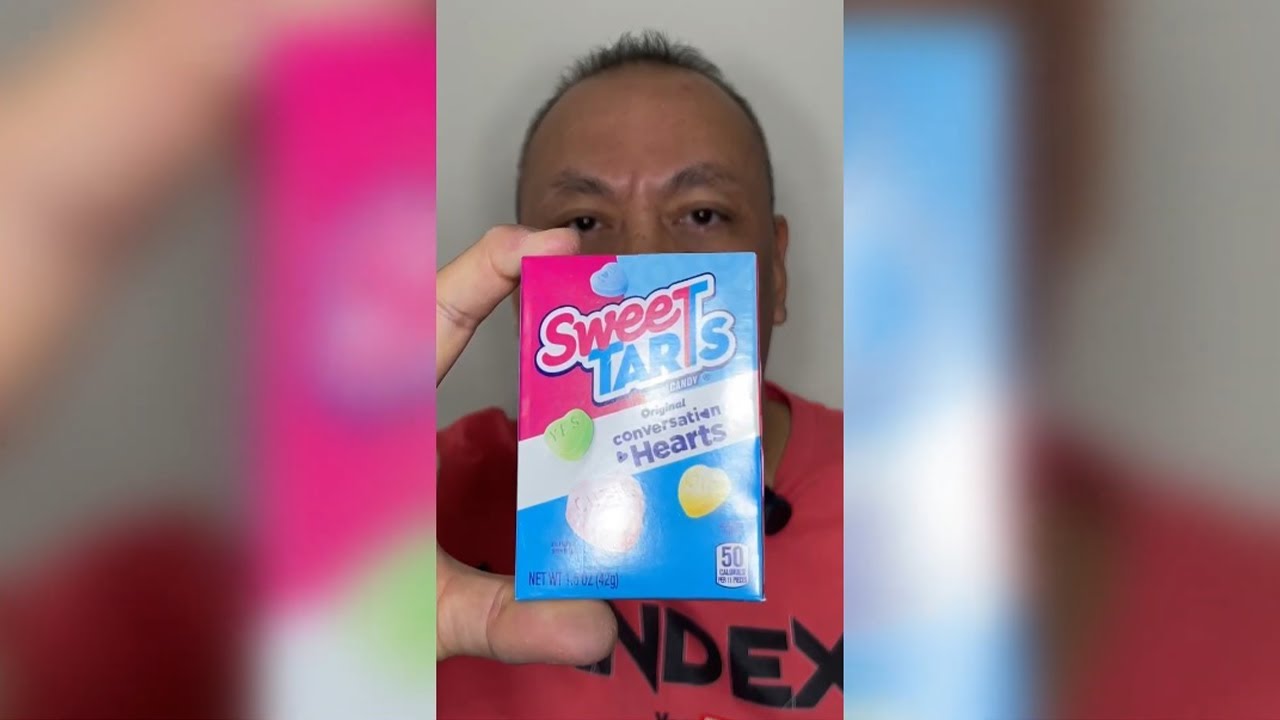 👂ASMR SweeTARTS CANDY VALENTINE CONVERSATION HEARTS (5 FLAVORS) EATING SOUNDS👂ORIGINAL LENGTH👂