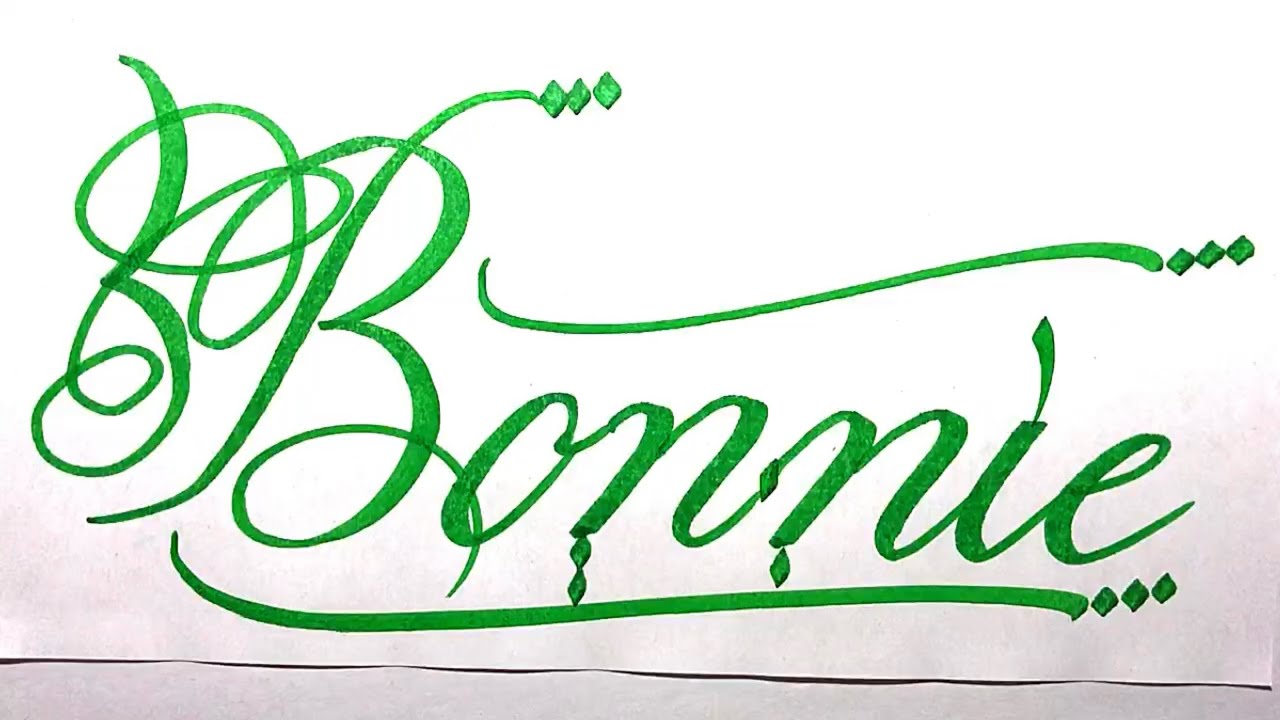 Bonnie Name Signature Calligraphy Status | How to improve Cursive ...