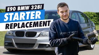 DIY E90 BMW 328i Starter Replacement FASTEST WAY