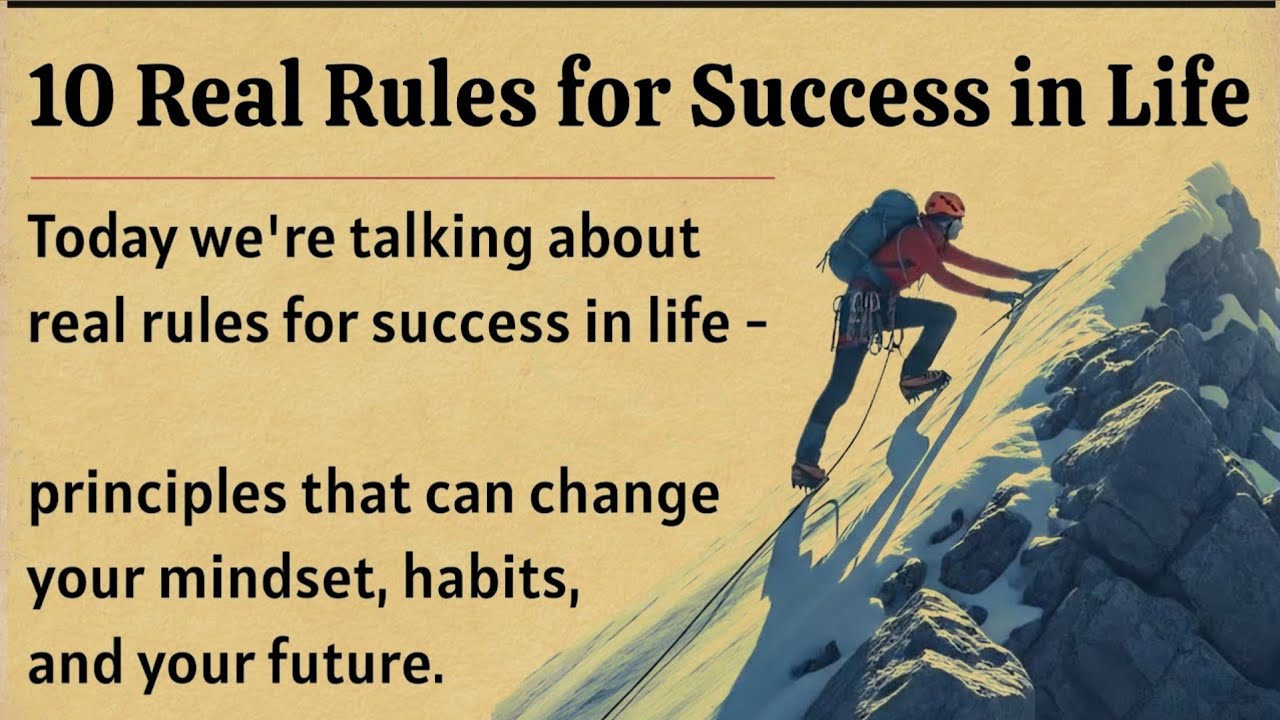 10 Rules for Success in Life || Learn English With Motivation || Improve Your English ✅️