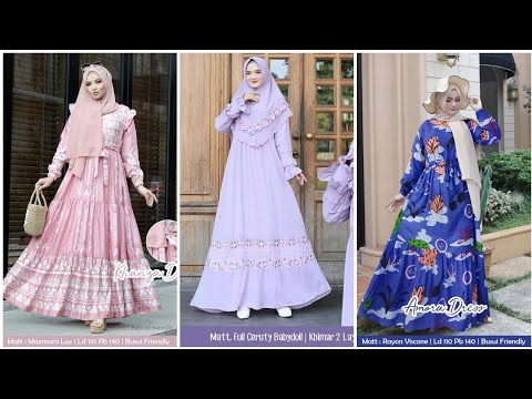 Model Baju Gamis Terbaru 2020 Bikin Kamu Lebih Anggun Jual Gamis Syar I Cantik Terbaru Murah Gamis Online Murah