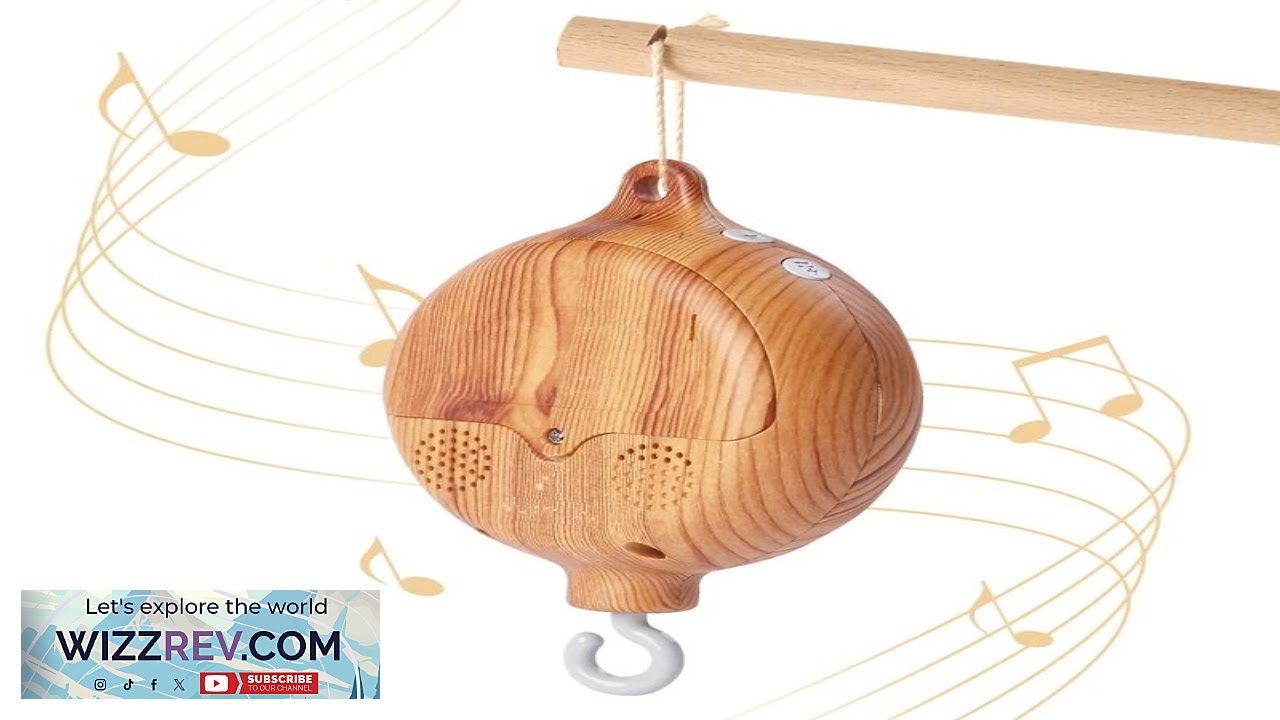 Вращающаяся музыкальная шкатулка для новорожденных, подвесная погремушка цвета искусственного дерева