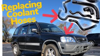 9701 Honda CRV | Replacing ALL Coolant and Heater hoses |