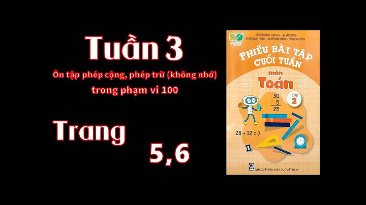 Giải bài tập toán cuối tuần lớp 2