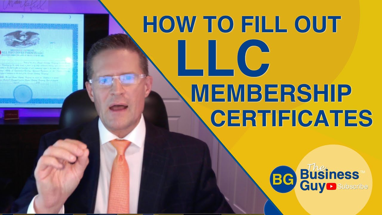 How to Fill Out LLC Membership / Stock Certificates Inside Llc Membership Certificate Template